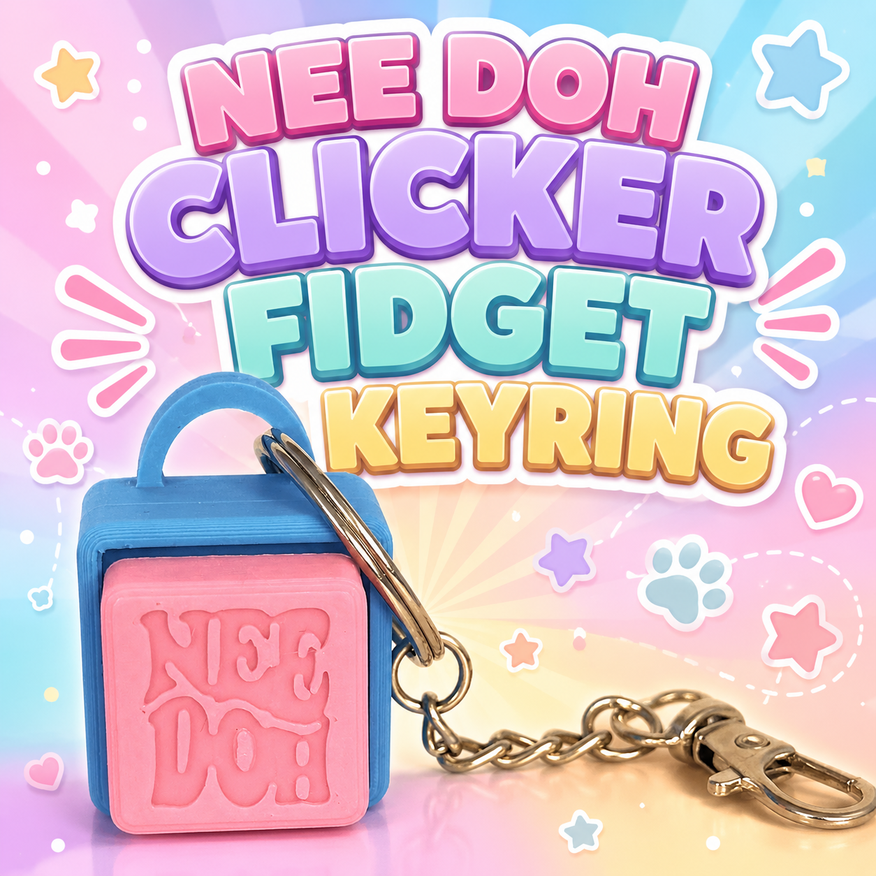 Nee-Doh Clicker Keyring