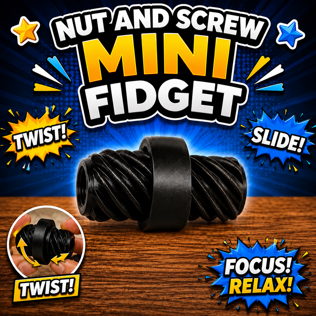 Bolt Twist Fidget Toy