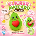 Cute Avocado with a Face Clicker Keyring