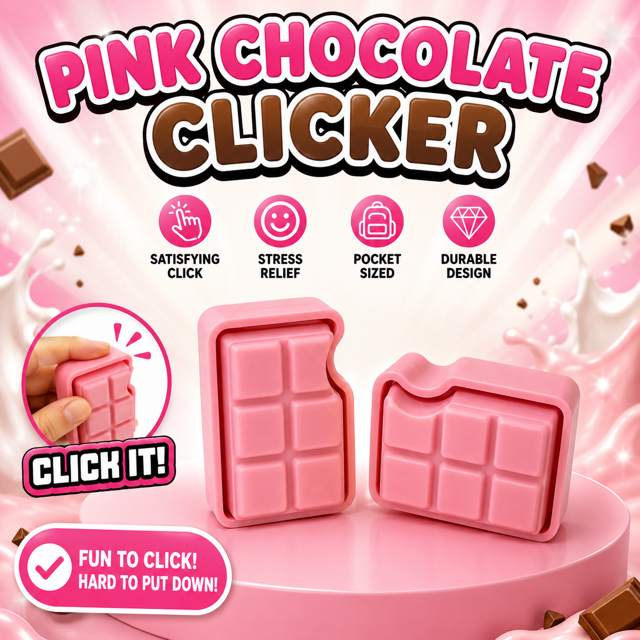 Pink Chocolate Bar Clicker Fidget