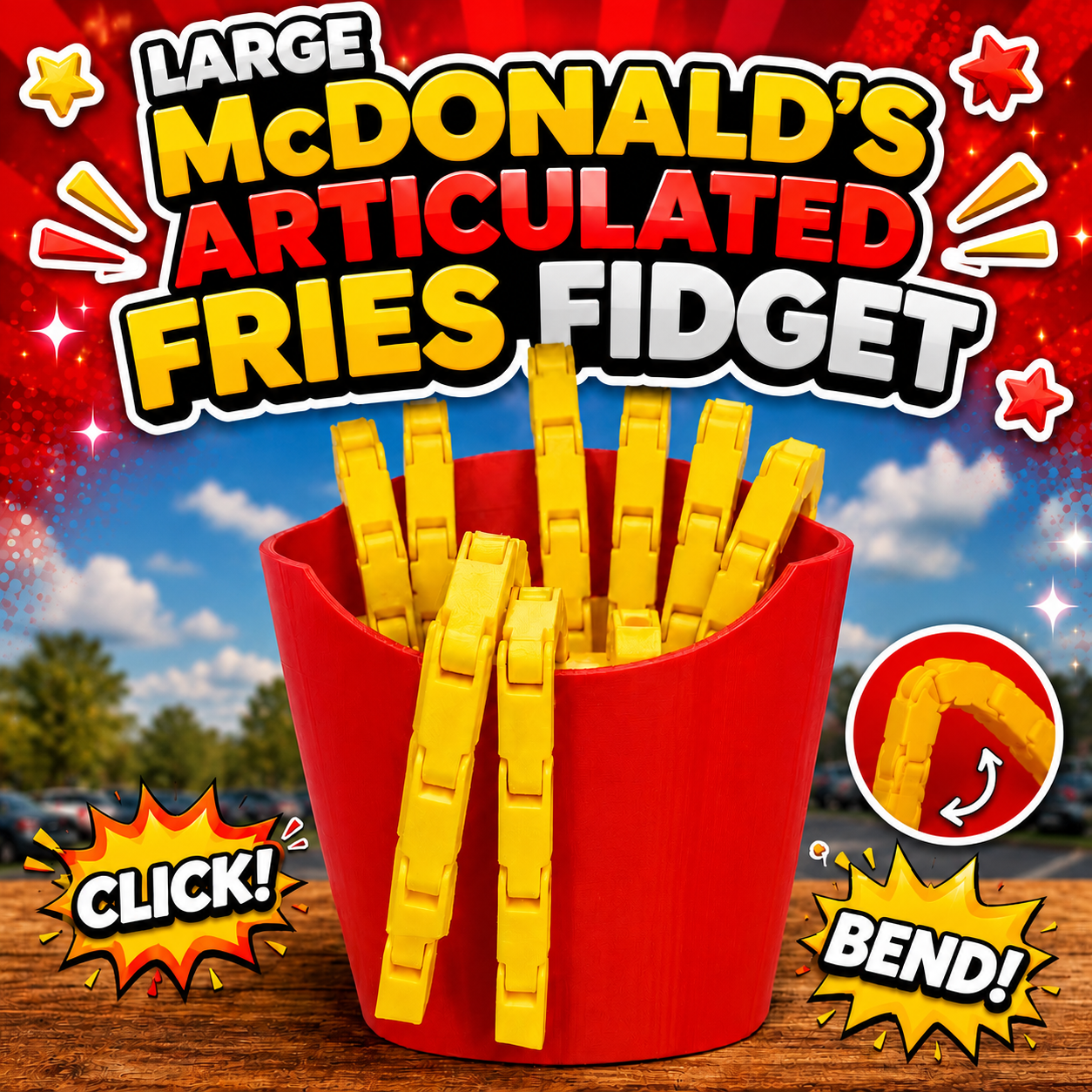 Large Fries Flexi Fidget