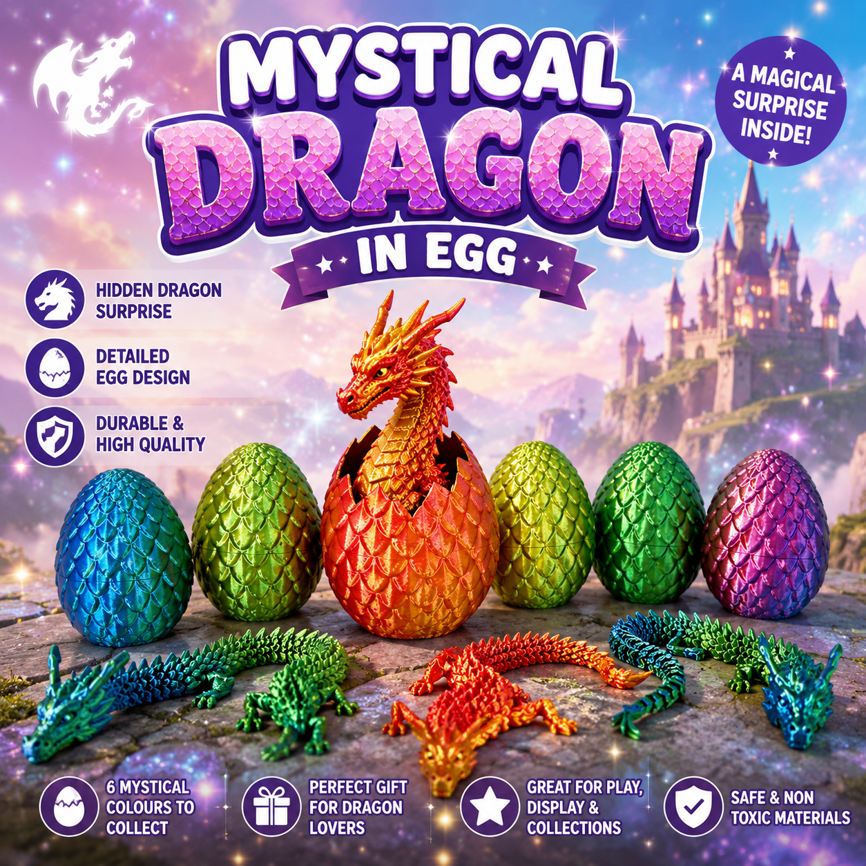Mystical Dragon in Egg