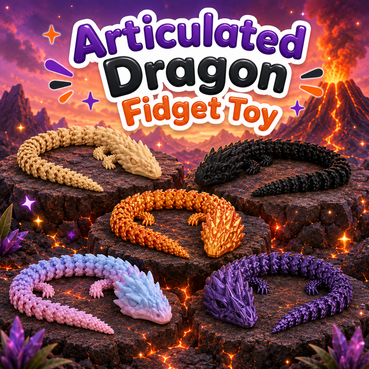 Flexi Dragon Fidget Toy