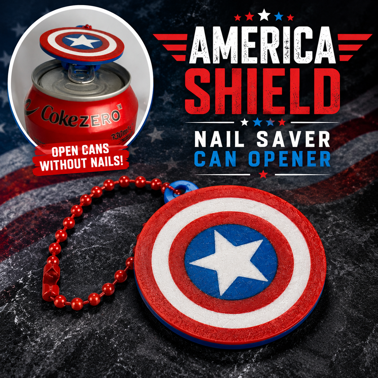Captain America Nail Saver Can Opener