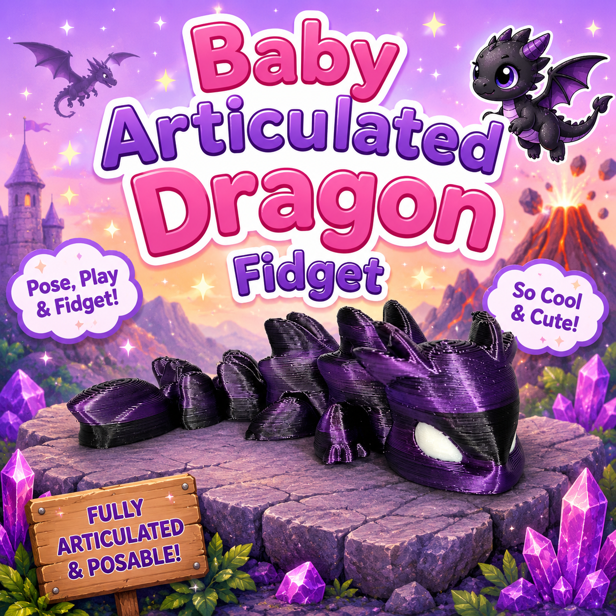 Cute Baby Flexi Dragon