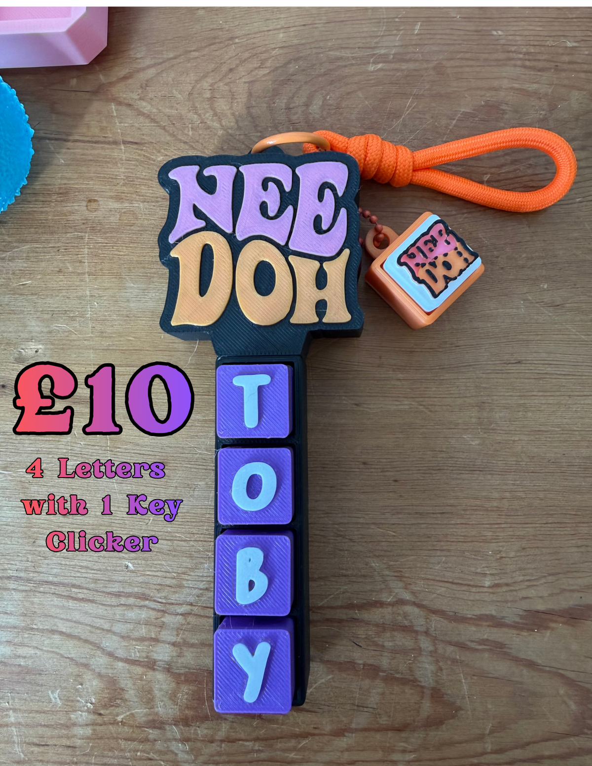 Personalised NeeDoh Clicker Name Bar